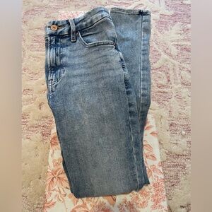 Express light wash high wasted skinny jeans